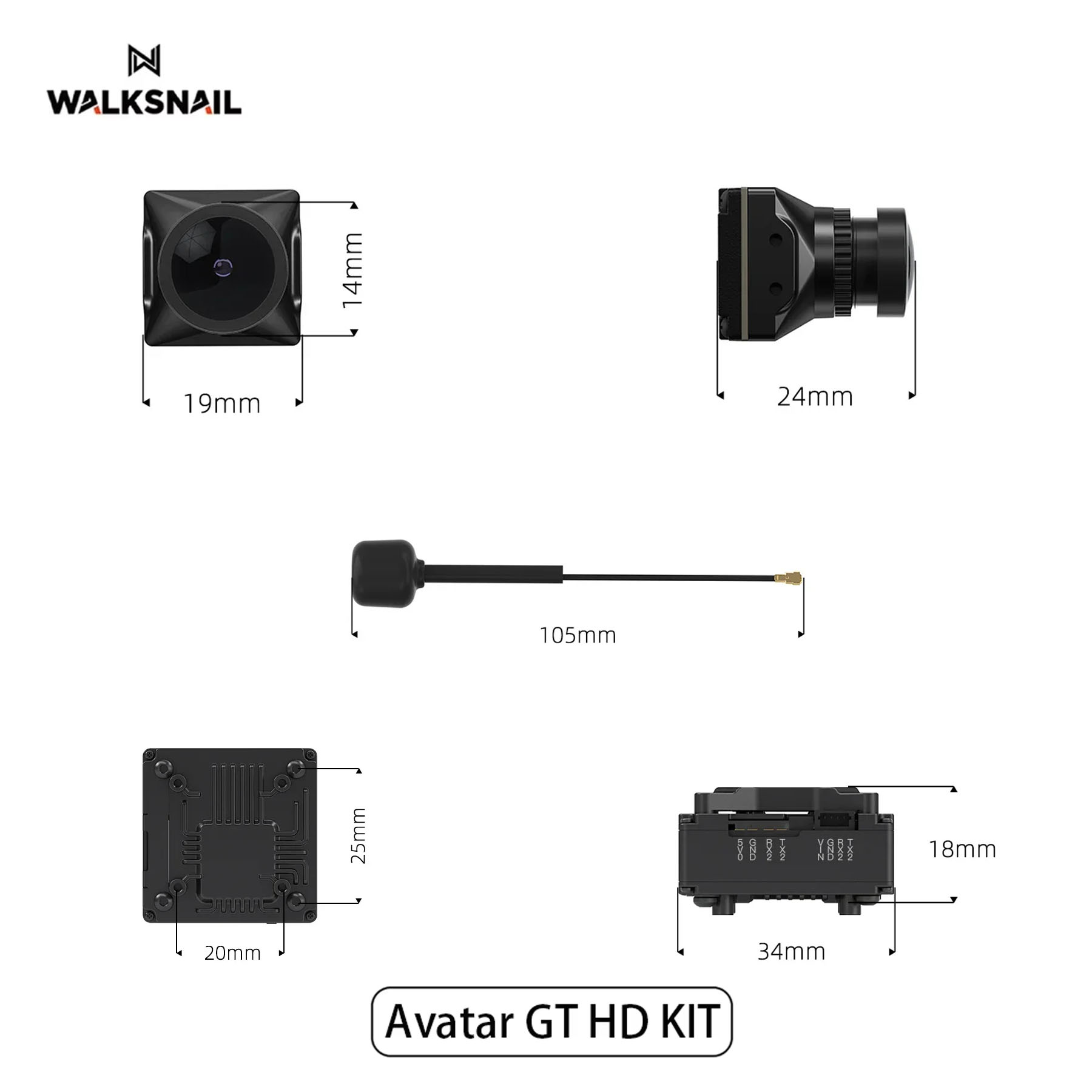 Walksnail Avatar GT HD KIT 2W  - Walksnail Avatar Gt Kit 2W Vtx recensie en prijs