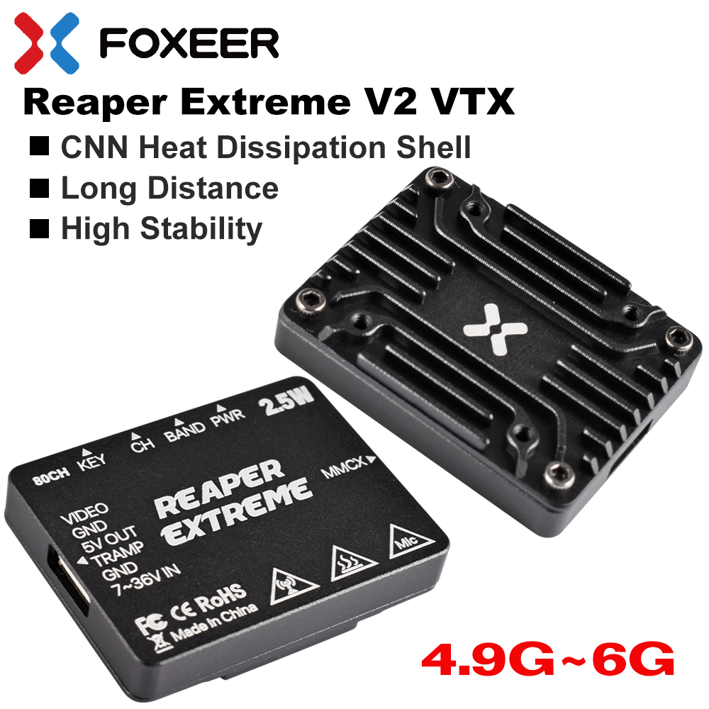 Foxeer 5.8g Reaper Extreme V2  - Foxeer Reaper Extreme 2.5W Vtx recensie en prijs